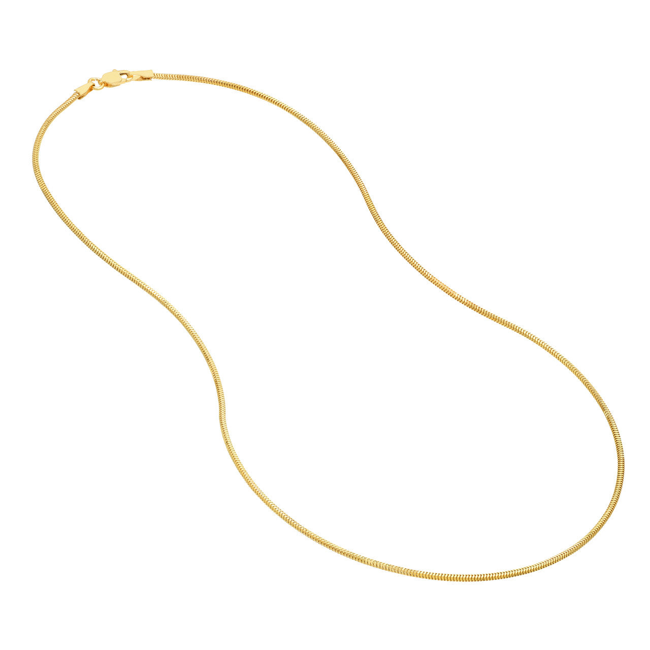 14K Yellow Gold 1.4mm Snake Chain with Lobster Lock
