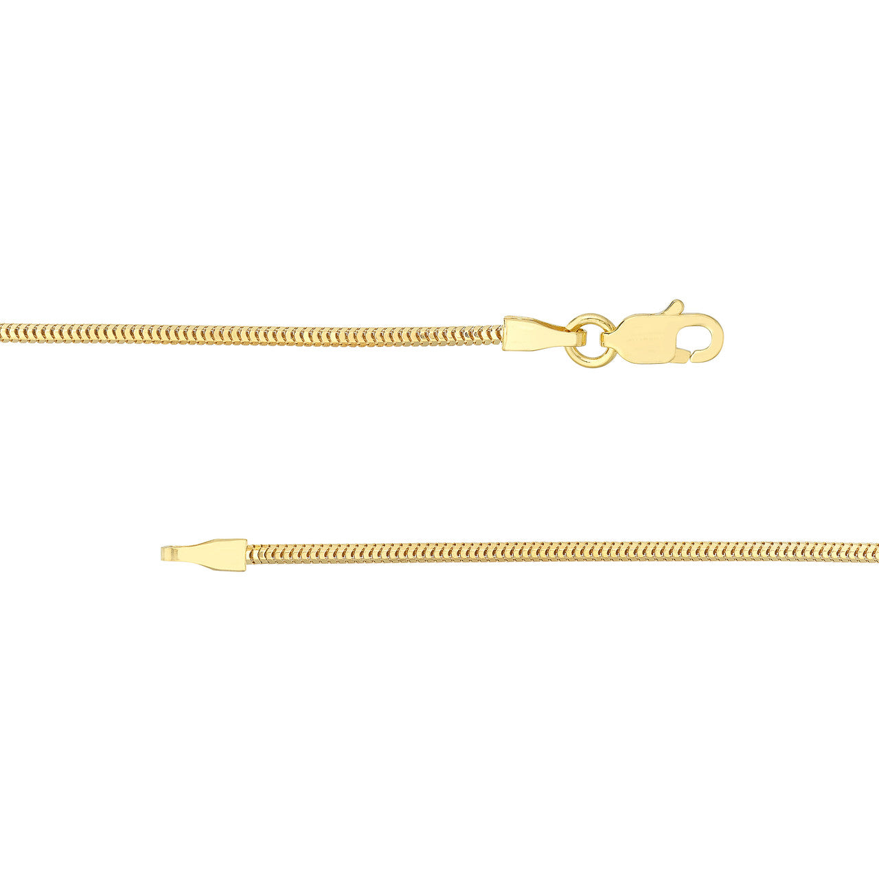14K Yellow Gold 1.4mm Snake Chain with Lobster Lock