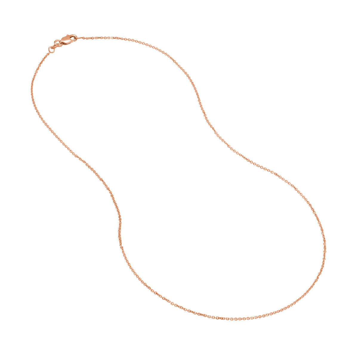 14K Yellow Gold 1.05mm Diamond-Cut Cable Chain with Lobster Lock