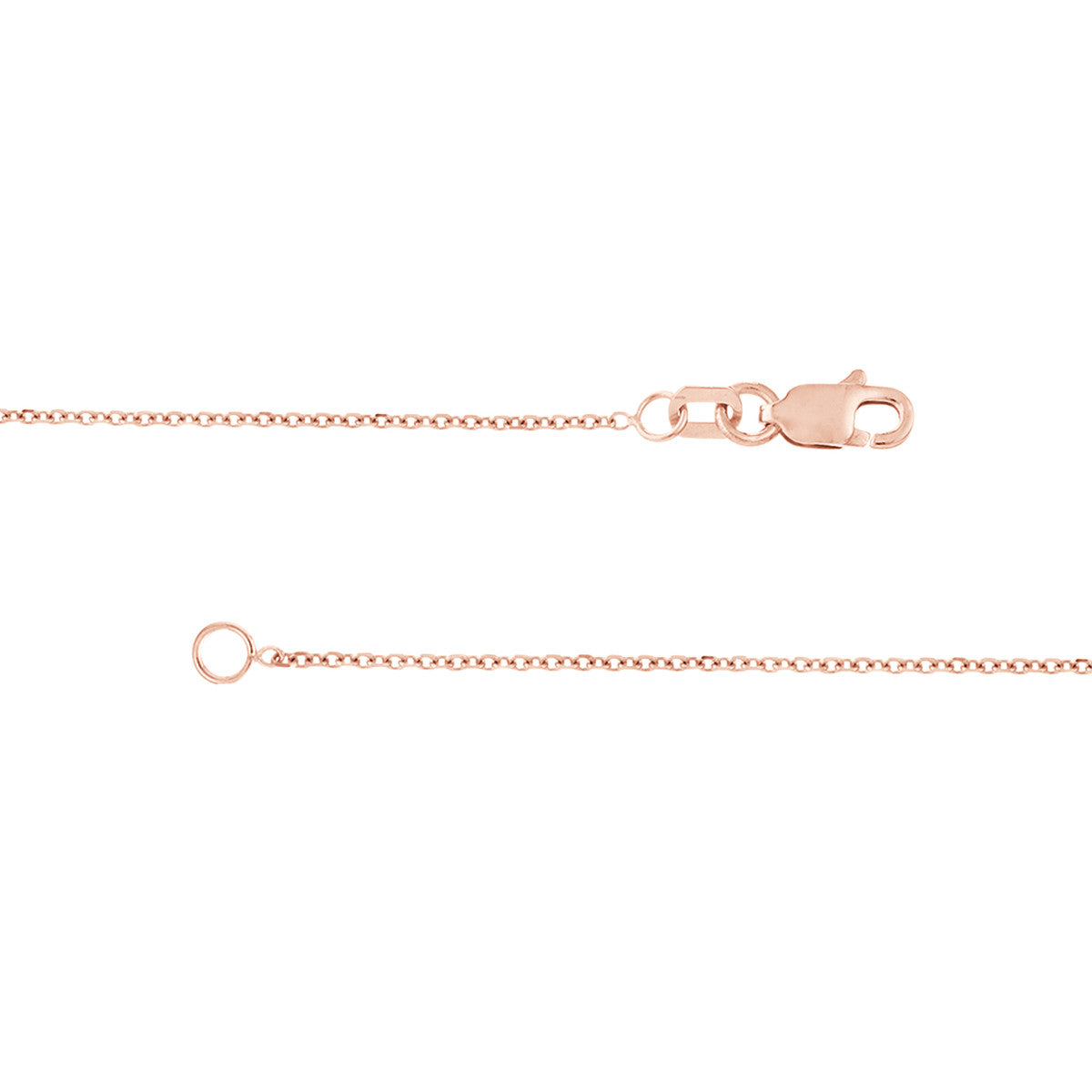 14K Yellow Gold 1.05mm Diamond-Cut Cable Chain with Lobster Lock