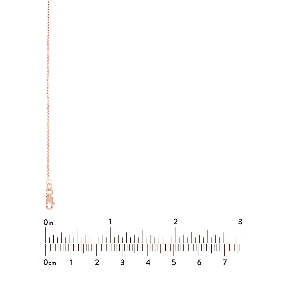 14K White Gold 1.05mm Diamond-Cut Cable Chain with Lobster Lock