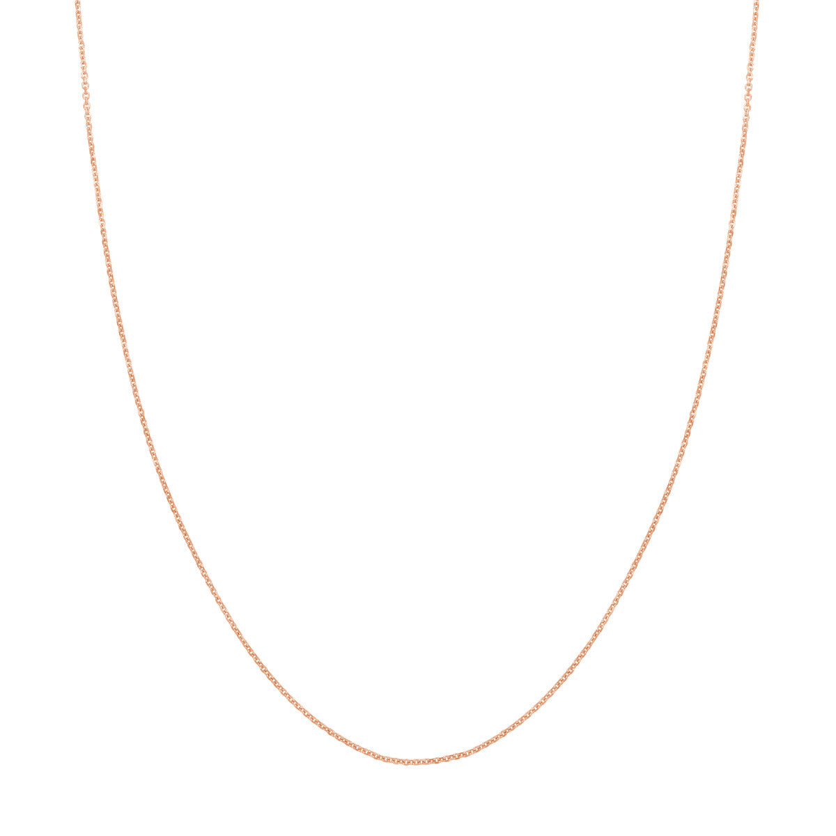 14K White Gold 1.05mm Diamond-Cut Cable Chain with Lobster Lock