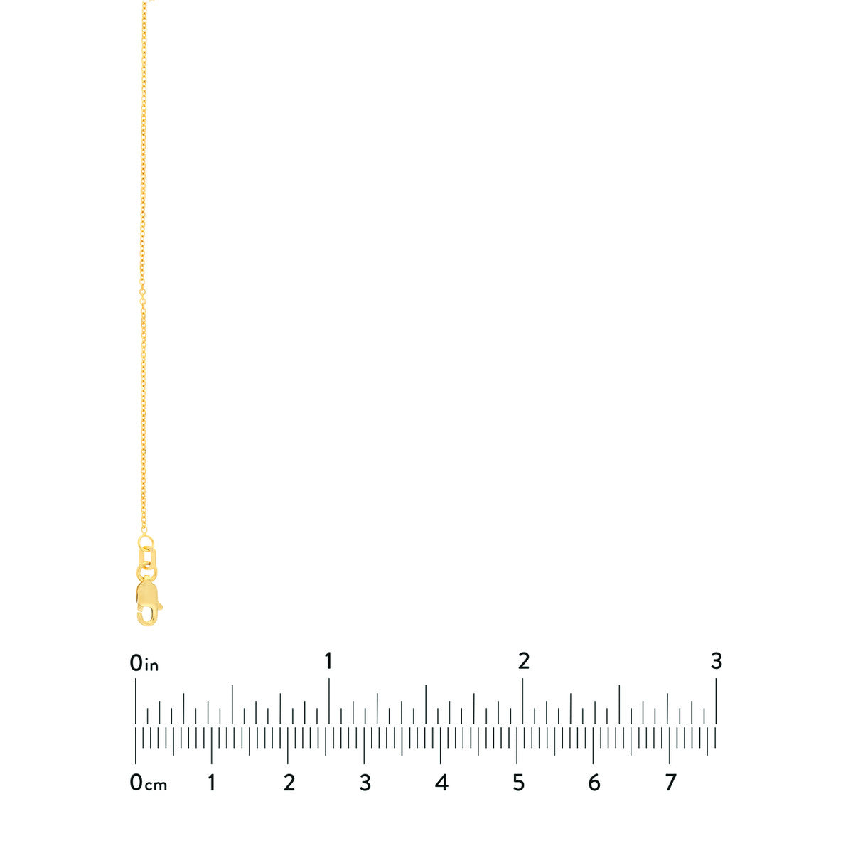 14K White Gold 1.05mm Diamond-Cut Cable Chain with Lobster Lock