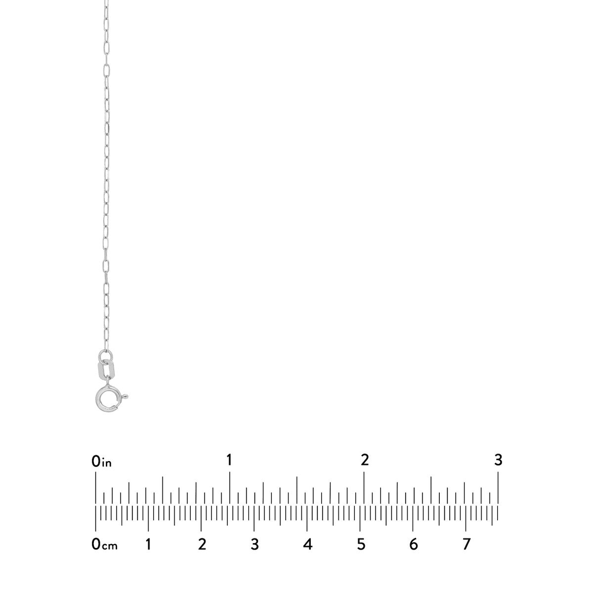 14K White Gold 1.10mm Diamond-Cut Forzentina Chain with Spring Ring