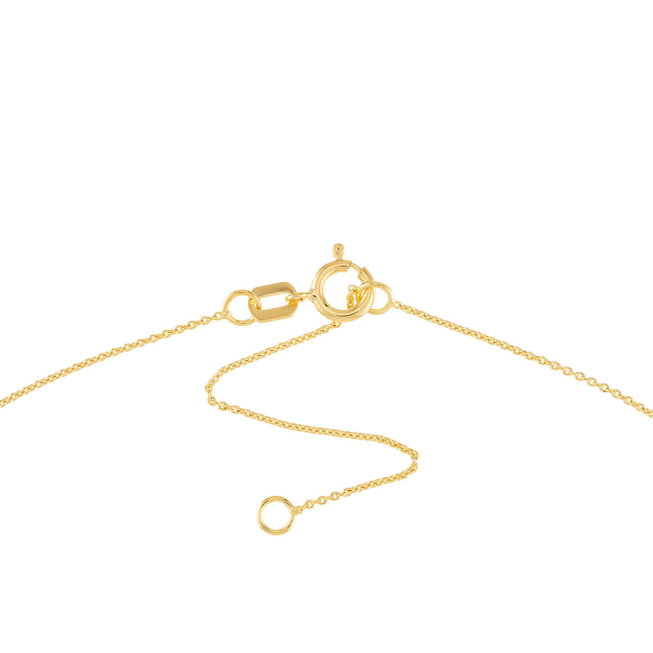 14K Yellow Gold 0.7mm Adjustable Cable Chain with Spring Ring