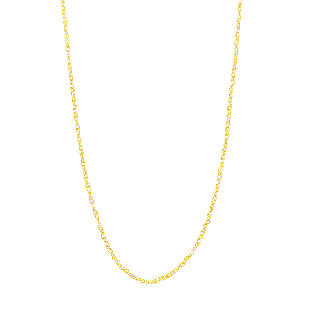 14K White Gold 1.2mm Adjustable Pendant Rope Chain