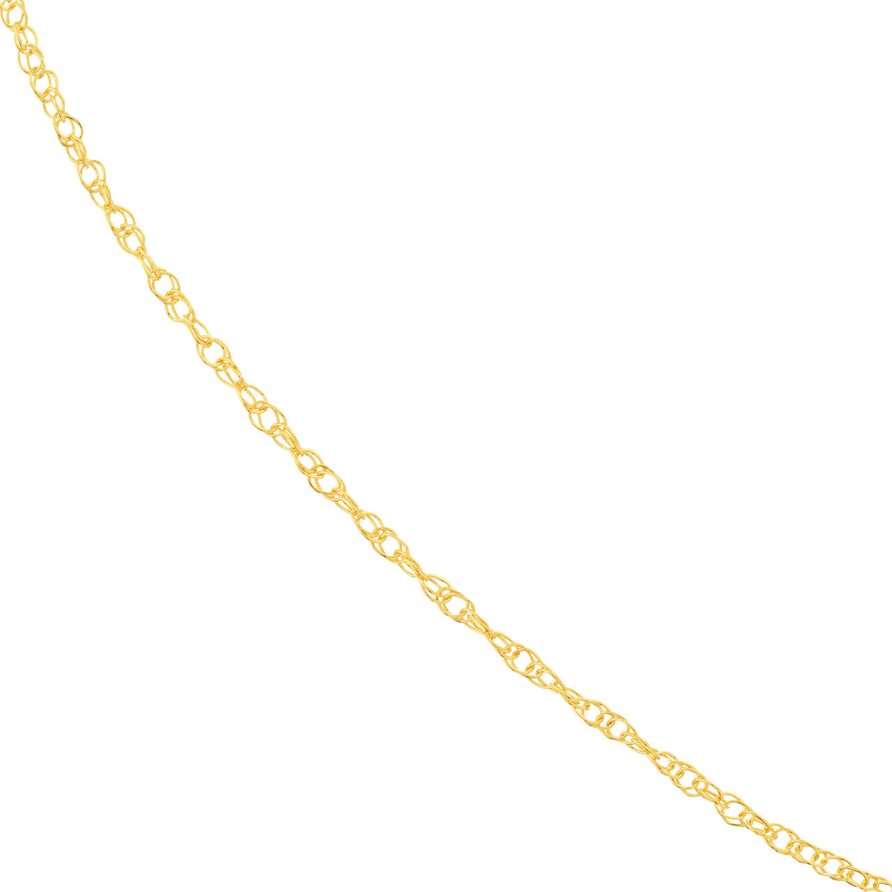 14K White Gold 1.2mm Adjustable Pendant Rope Chain