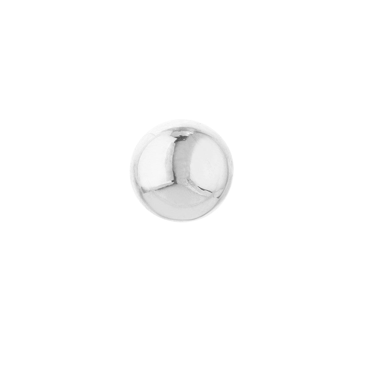 14K White Gold 3mm Polished Ball Stud Earrings