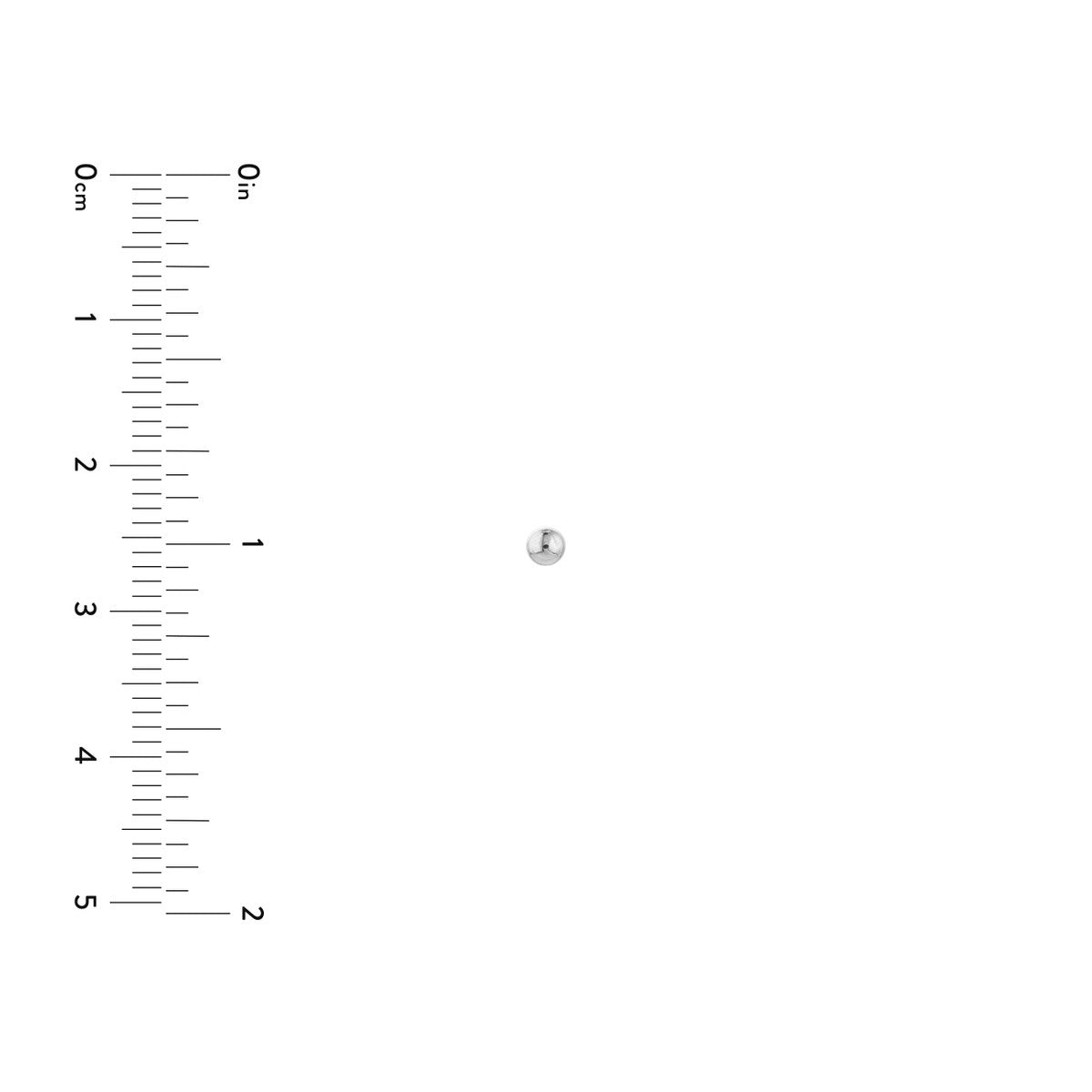 14K White Gold 3mm Polished Ball Stud Earrings