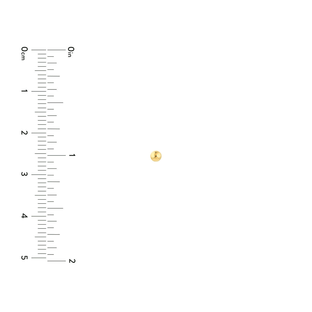 14K White Gold 3mm Polished Ball Stud Earrings