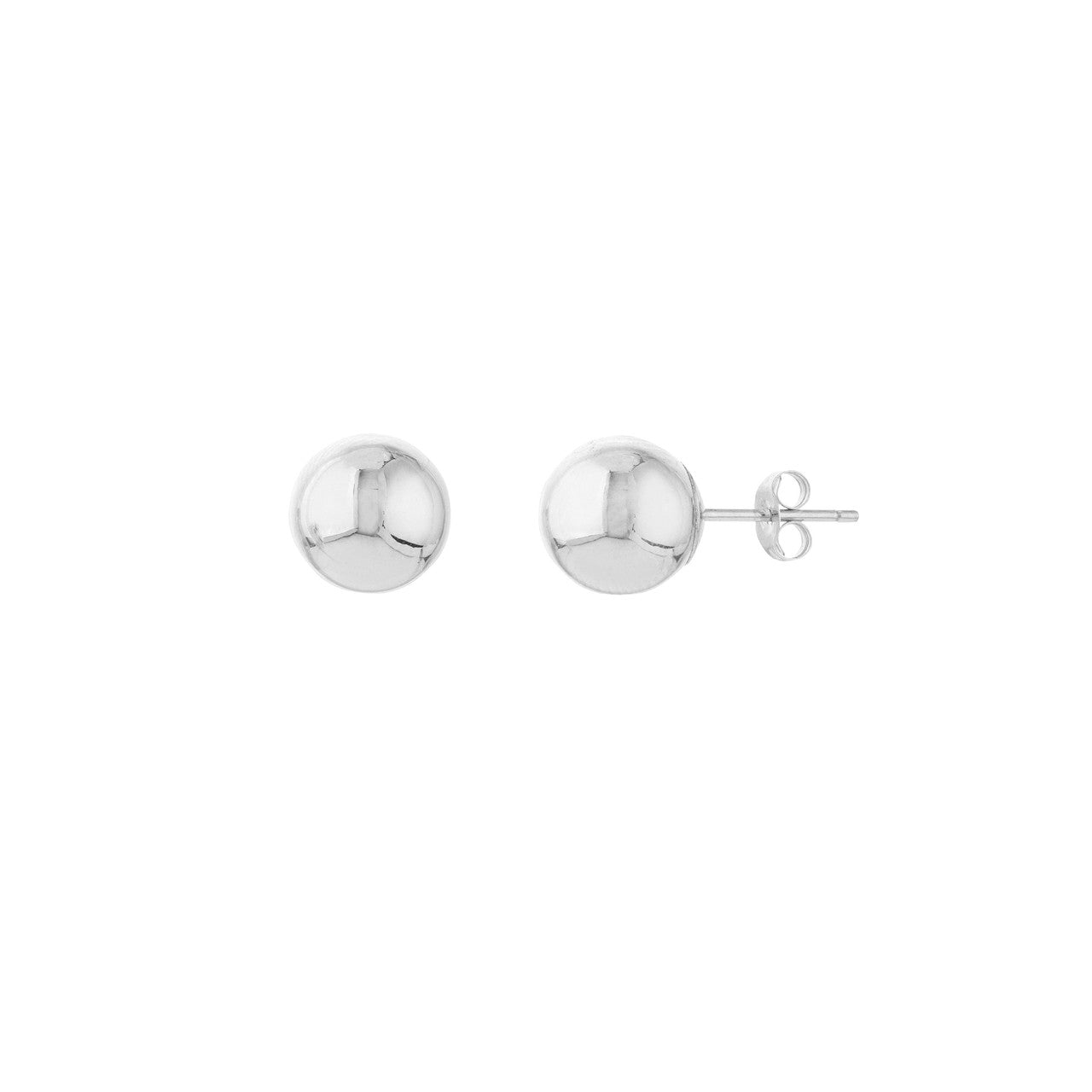 14K Yellow Gold 8mm Polished Ball Stud Earrings