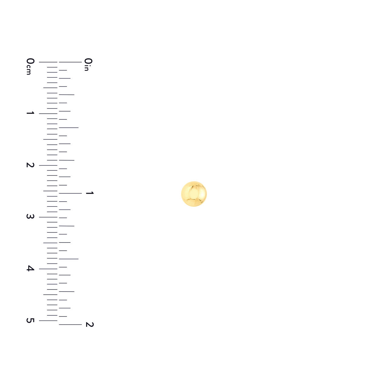 14K Yellow Gold 8mm Polished Ball Stud Earrings