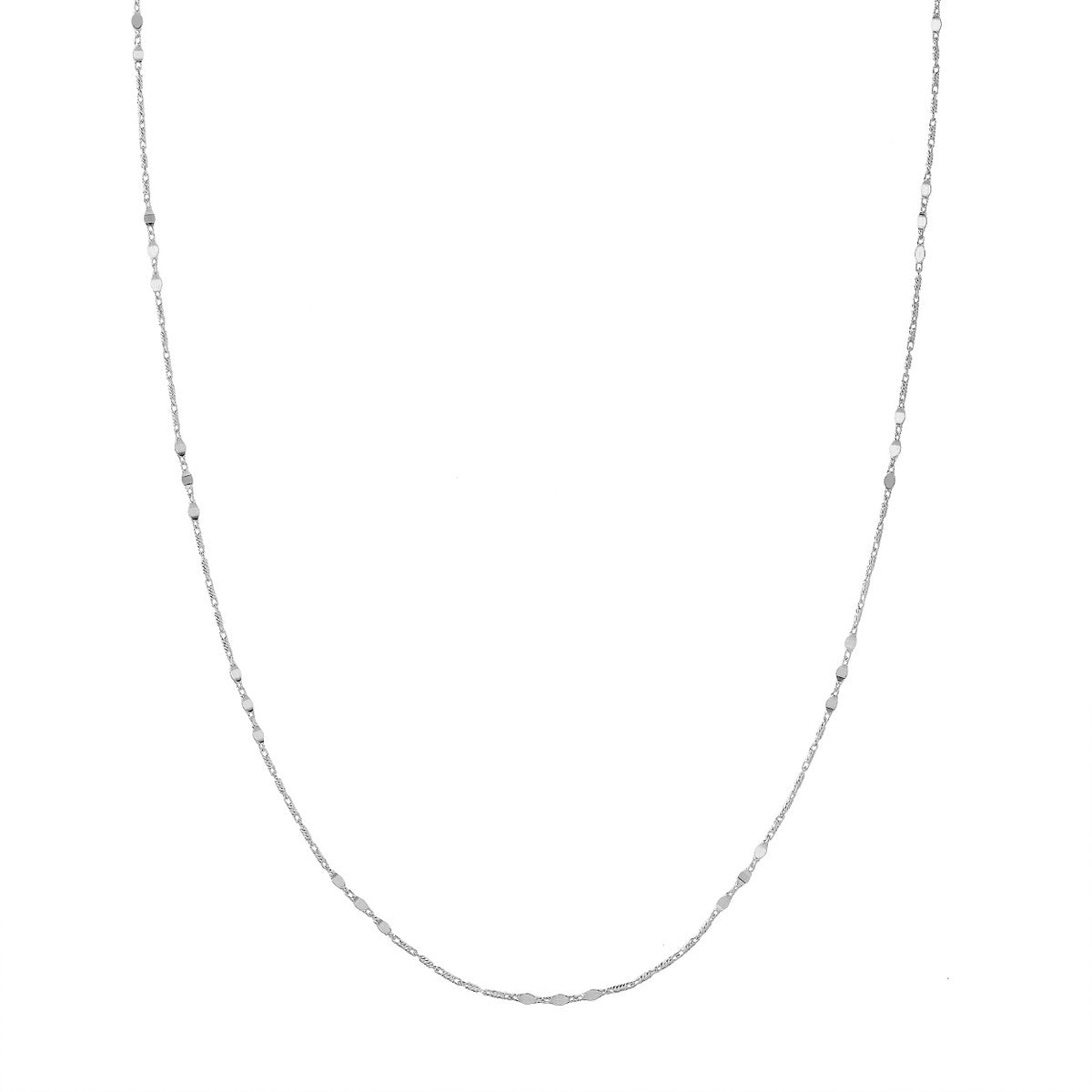 14K Yellow Gold Lumacina Chain With Flat Disc Stations