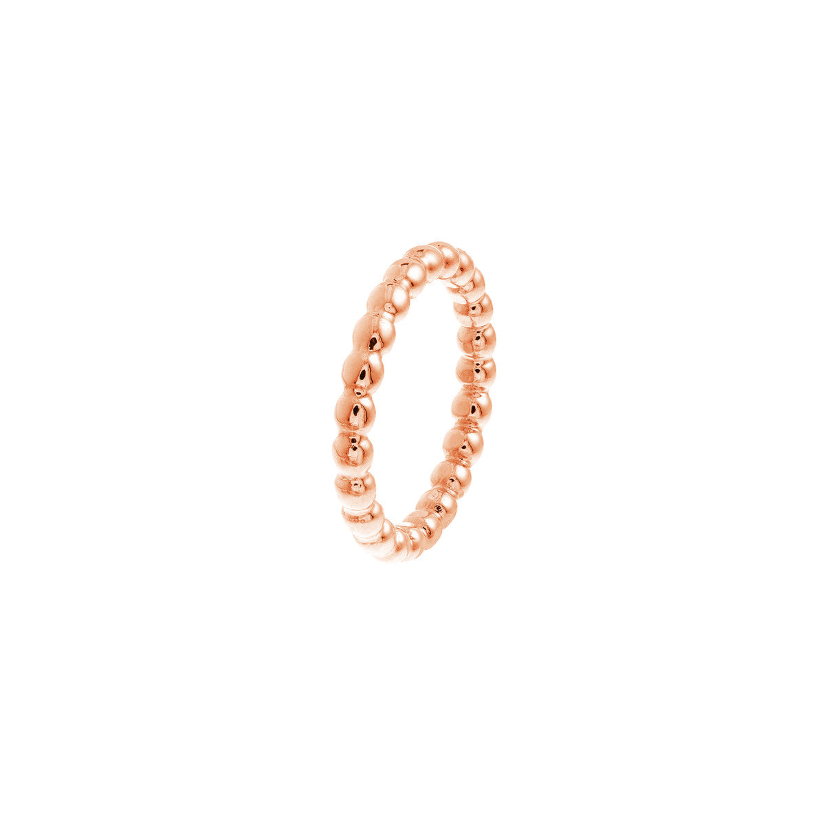 14K Rose Gold Beaded Wire Ring