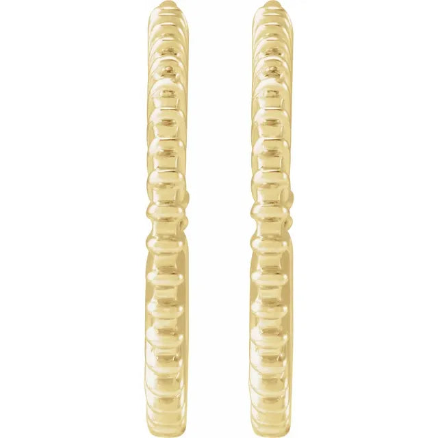 14K White Gold Starburst Hoop Earrings