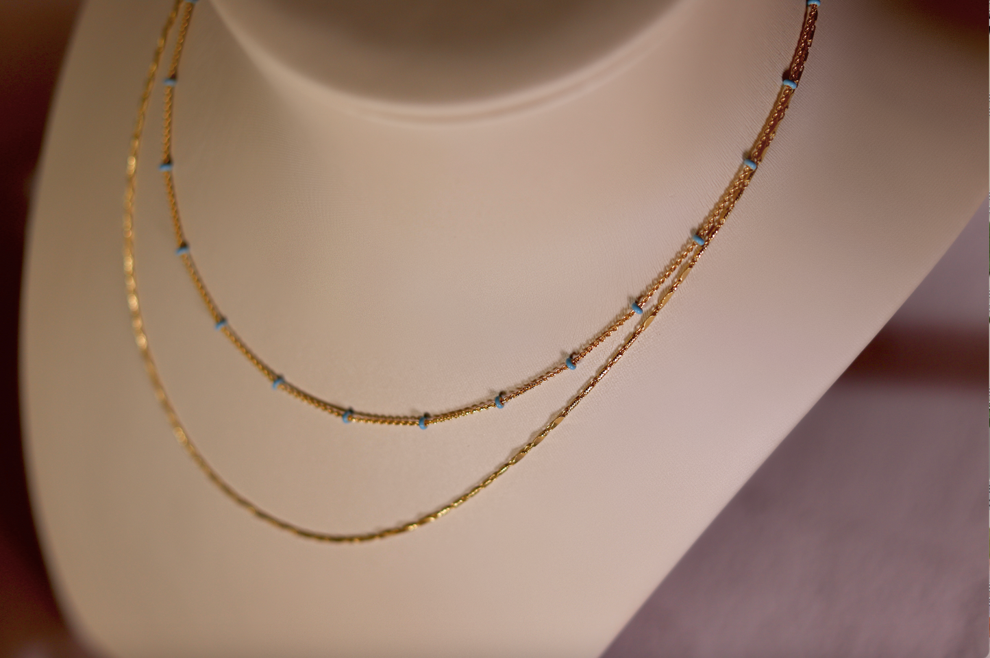 14K Yellow Gold Lumacina Chain With Flat Disc Stations