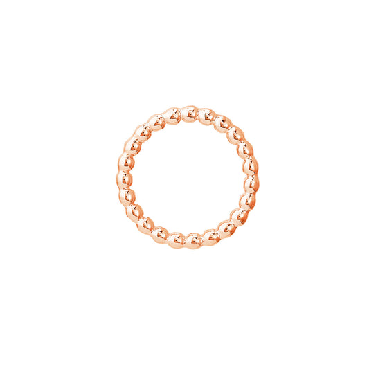 14K Rose Gold Beaded Wire Ring