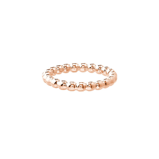 14K Rose Gold Beaded Wire Ring